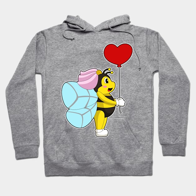 Bee Bride Balloon Wedding Hoodie by Markus Schnabel